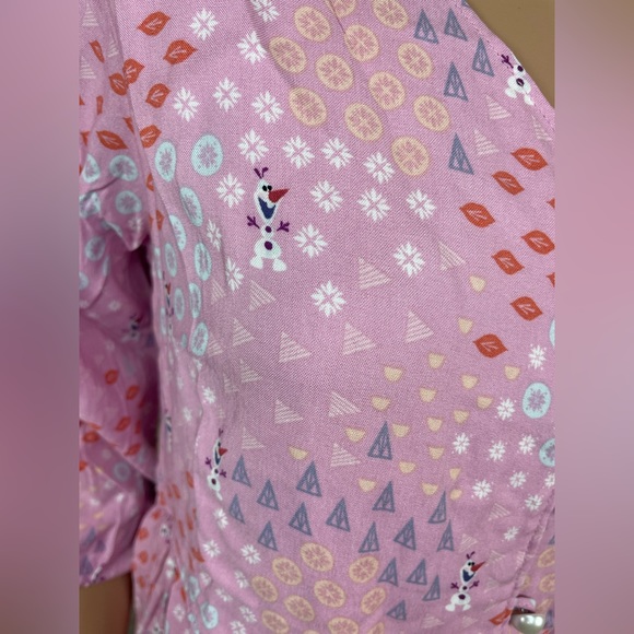 Disney Park Frozen Pink Dress For Adult Olaf Figured Size Small WDW NEW Ana Elsa - Picture 9 of 16